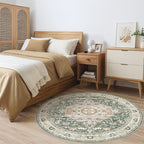 Round Rug Living Room Rugs: 8x8 Washable Boho Neutral Large Circle Soft Indoor - Image 4