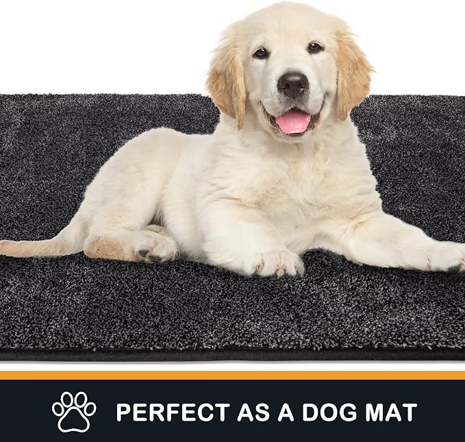 PURRUGS Dirt Trapping Door Mat 24" x 35.5", Non-Slip Machine Washable Entry Rug - Image 6