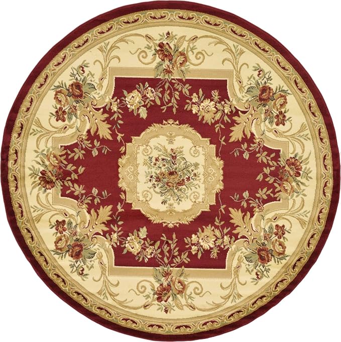 Unique Loom Versailles Collection Traditional Classic Floral Motif Area Rug - Image 7