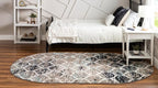 Rugs.com Lattice Frieze Collection Rug – 5' x 8' Oval Blue Multi Medium Rug - Image 2