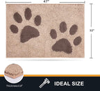 PURRUGS Dirt Trapping Door Mat 32" x 47", Non-Skid/Slip Machine Washable - Image 2