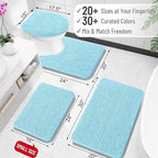 OLANLY Bathroom Rugs 24x16, Extra Soft Absorbent Chenille Bath Rugs, Rubber - Image 2