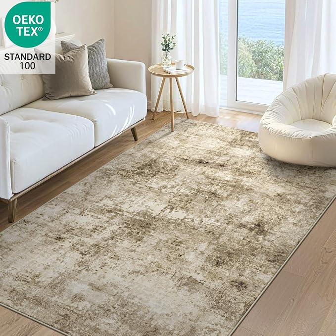 4x6 Machine Washable Area Rug for Living Room, Kids and Pets Friendly for - Image 3
