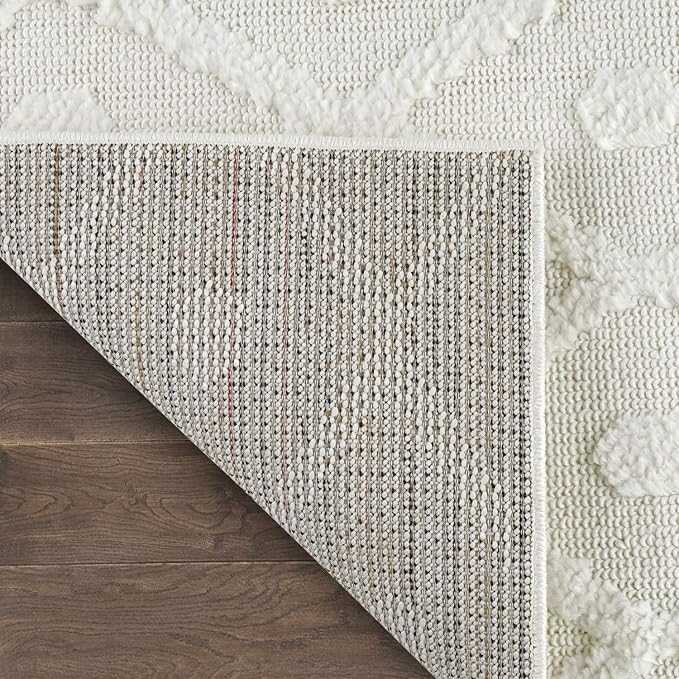 Antep Rugs Palafito 2x10 Geometric Shag Diamond High-Low Pile Textured Indoor - Image 4