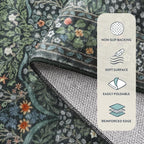 Lahome Floral Washable Round Area Rug, Soft Round Rugs 6ft Ultra-Thin Non-Slip - Image 7