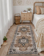 DEXI Hallway Runner Rug 3x10, Distressed Non Slip Runners Carpet, Boho Vintage - Image 6