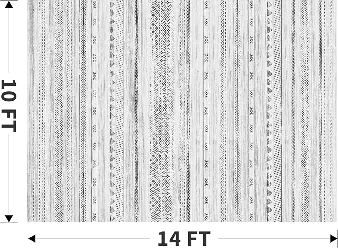 10x14 Area Rugs for Living Room Machine Washable Rug Distressed Indoor Carpet - Image 2