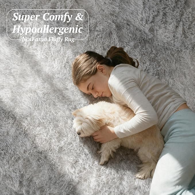 5x7 Area Rugs for Living Room Bedroom, Soft Fluffy Shaggy Bedside Rug, Indoor - Image 5