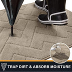 PURRUGS Dirt Trapping Door Mat 24" x 59", Non-Slip Machine Washable Entry Rug - Image 5