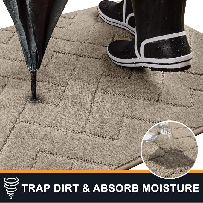 PURRUGS Dirt Trapping Door Mat 24" x 59", Non-Slip Machine Washable Entry Rug - Image 5