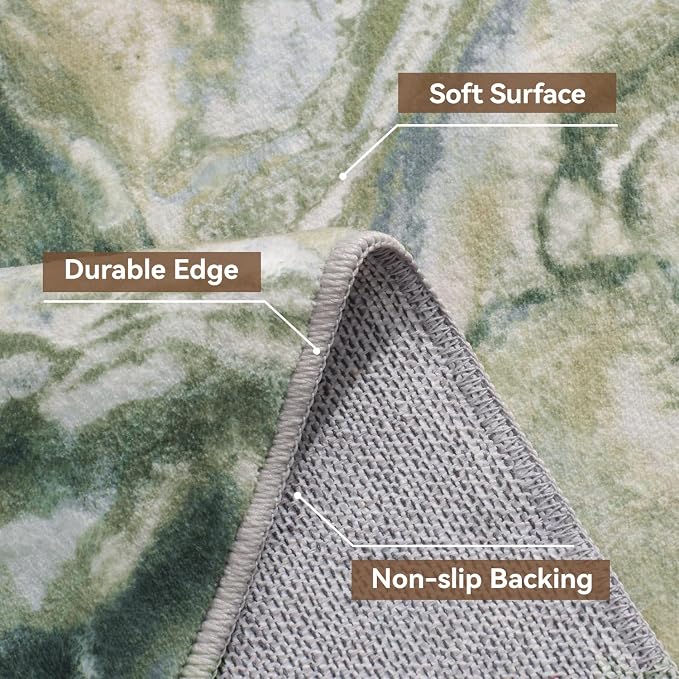 4x6 Washable Area Rugs for Living Room, Stain Resistant Carpet for Dining Room - Image 3