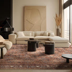 Phantoscope Washable Area Rug 6'x9' Non-Slip, Vintage Neutral Xmas Rugs - Image 7
