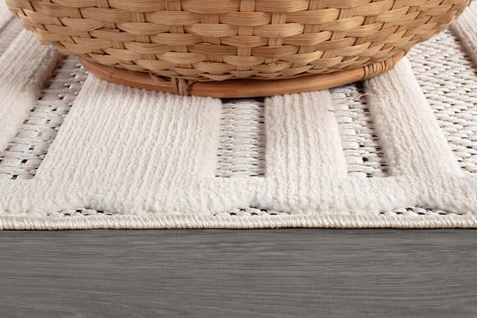 CAMILSON Modern Rug 8x10 Luxury Striped Line Micro Loop Area Rugs Soft High-Low - Image 5