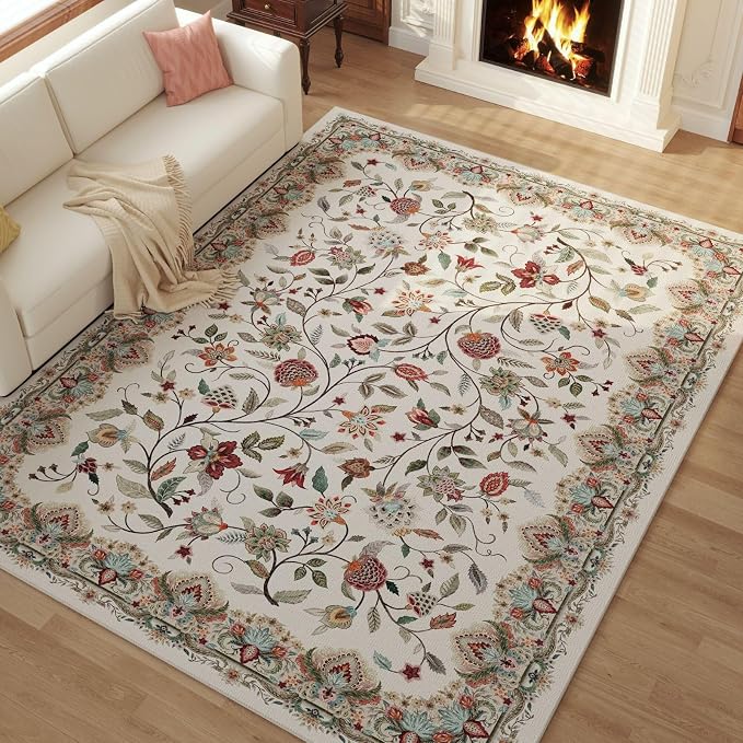 Rugcomf Vintage Paisley Rugs for Living Room 8'x10' - Image 5