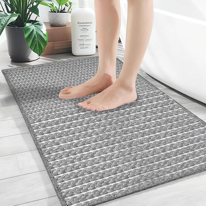 Grey Bathroom Rugs by winolive