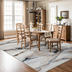 Rugshop Contemporary Gray Striated Area Rug Durable, Kid & Pet Friendly 5' x 7' - Image 6