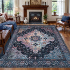 Tangsoo 3x5 Rug, Washable Vintage Rugs Indoor Area Rug, Non Slip Accent Rug - Image 7
