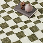 EVERGRACE Checkered Plaid Area Rug 2x6, Soft Christmas Faux Wool Rugs Washable - Image 6