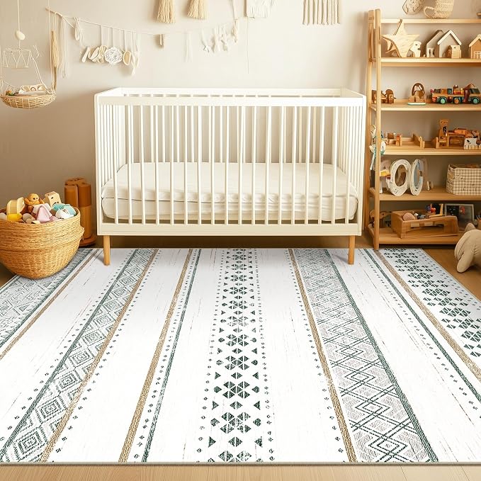BESTSWEETIE 6x9 Area Rugs for Living Room Washable Moroccan Farmhouse Neutral - Image 9