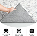 Area Rug - 9x12 Large Dining Room Rug Soft Living Room Mat, Vintage Washable - Image 5