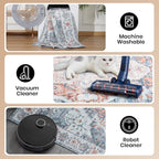 8x10 Area Rugs for Living Room, Machine Washable Non-Slip Low Pile Faux Wool - Image 4
