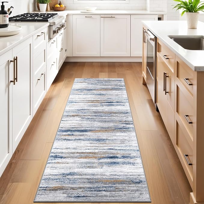 3x10 Washable Runner Rug for Family: Easy-to-Clean Runners for Hallway Entryway by WIEVEDENS