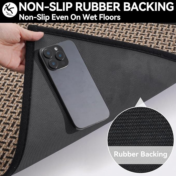 Door Mat 24x72 Dirt Resistant and Absorbent, Non-Slip Rubber Backing Floor Mats - Image 7