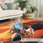 3x5 Sunrise Leopard Dorm Rug - Image 5