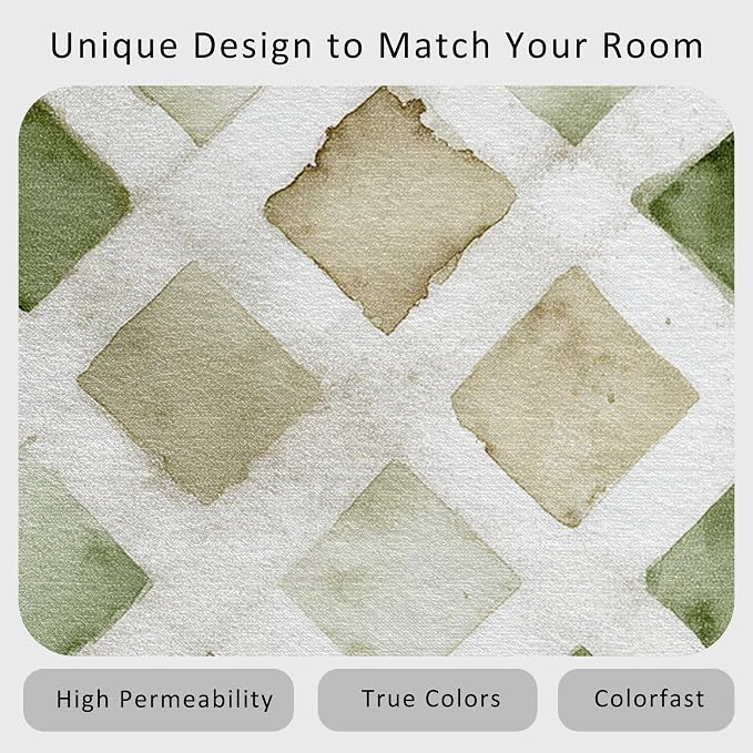Checkered Rug, Washable 5x7 Rug - Image 6