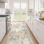 Runner Rug Kitchen Washable Rugs: 3x10 Non-Slip Abstract Soft Modern Stain by LOONGRUG