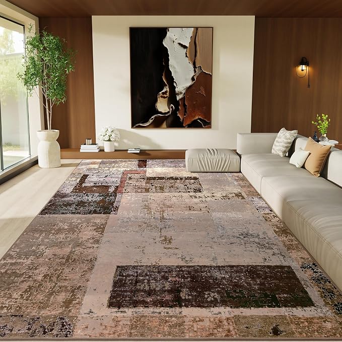 LOCHAS Rug for Living Room, Washable Soft Area Rugs for Bedroom 8x10, Abstract by LOCHAS