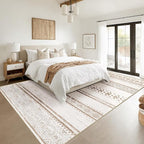 BESTSWEETIE 5x7 Area Rugs for Living Room Washable Moroccan Farmhouse Neutral - Image 7