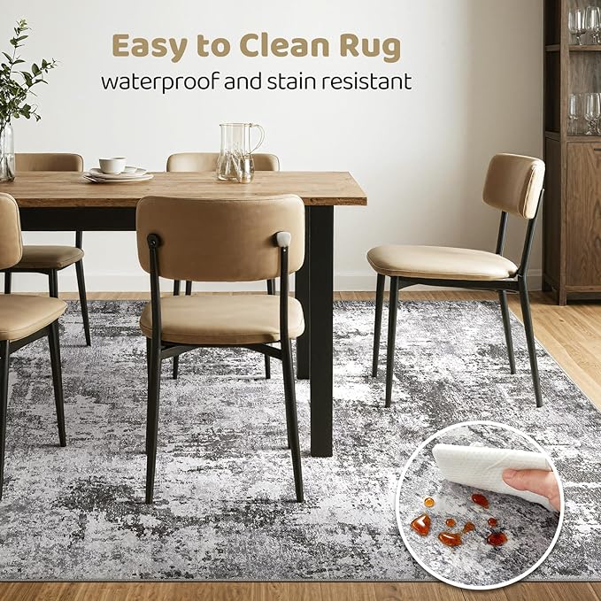 9x12 Area Rug Living Room: Washable Large Abstract Modern Soft Stain Resistant - Image 6