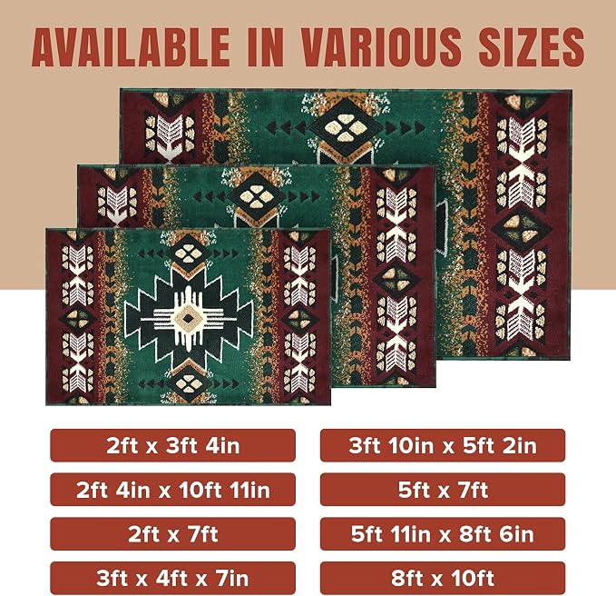 YHSF South West Native American Area Rug C318 - Image 4