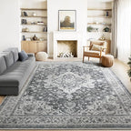 Marsail 8x10 Washable Area Rug, Soft & Slip-Resistant Large Area Rug by Marsail