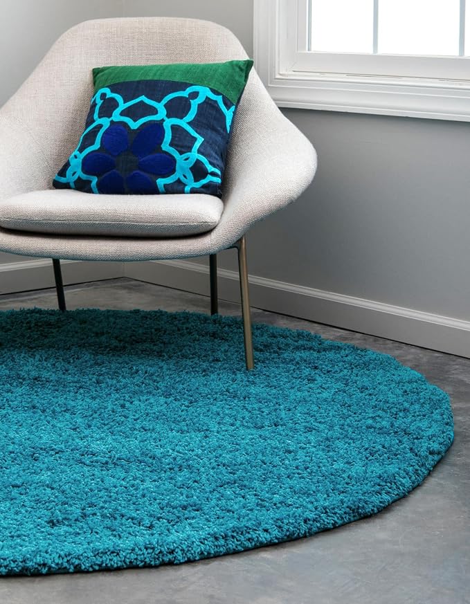 Unique Loom Solid Shag Collection Area Rug - Image 3