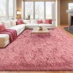 Fluffy Rugs for Living Room, Soft Shaggy for Bedrooms, Blush Area Rug for by Isdook