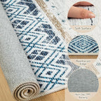 BESTSWEETIE 2x8 Area Rugs for Living Room Washable Moroccan Farmhouse Neutral - Image 2