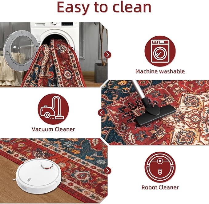 YJ.GWL 2x6 Rug Runners for Hallways, Non Slip Kitchen Washable Long Runner Rugs - Image 8