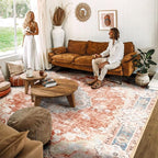 MUJOO 8'x10' Area Rugs for Living Room Large Washable Rug Boho Carpet 8'x10' - Image 2