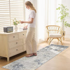 2X6 Washable Runner Rug for Hallway: Soft Neutral Modern Abstract Area Rug - Image 3