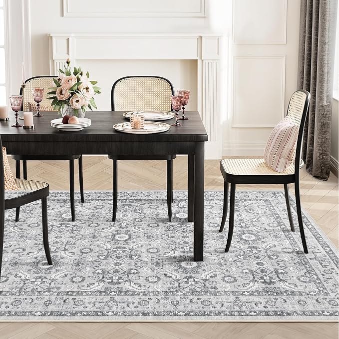 WITSHOCK Living Room Area Rugs 9x12: Soft Non-Slip Backing Washable Rugs - Image 5