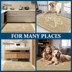OLANLY Dog Door Mat for Muddy Paws 30x20, Paw Print Design, Absorbs Moisture - Image 8