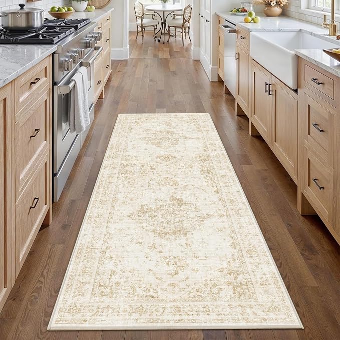 2x6 Hallway Washable Runner Rug Vintage Non-Slip Soft Kitchen Mat Boho - Image 2