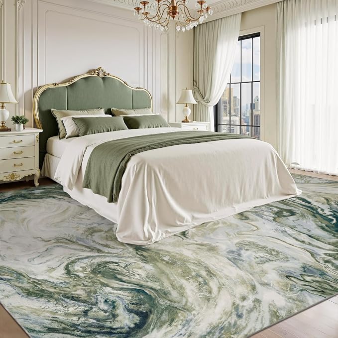 4x6 Washable Area Rugs for Living Room, Stain Resistant Carpet for Dining Room - Image 2