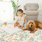 GarveeHome Washable Floral Area Rug 5x7 - Image 3