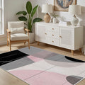 Abstract Art Line Living Room Area Rugs 4x6, Modern Boho Geometric Print Rug by Unknown
