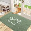 OLANLY Dog Door Mat for Muddy Paws 48x30, Paw Print Design, Absorbs Moisture by OLANLY