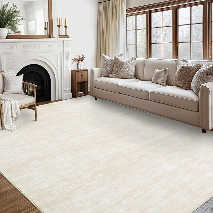 RUGSREAL Solid Machine Washable Area Rug Soft Low-Pile Modern Contemporary Area - Image 8