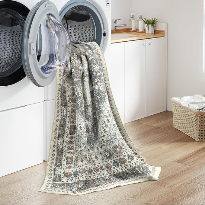 zesthome 8x10 Area Rugs for Living Room, Non-Slip Backing Washable Rugs - Image 6